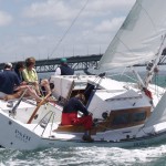 Pahi on a beat to windward in the 2007 Stewart Championships (Charles Scoones)