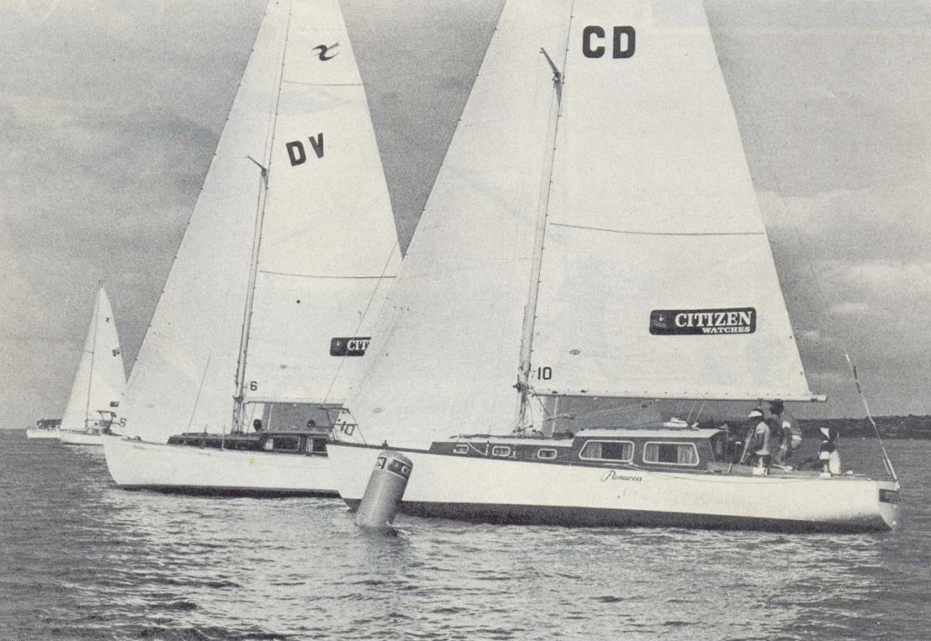 Panacea, sailed by Harold Cudmore, won the 1981  Citizen (Stewart Association Collection)