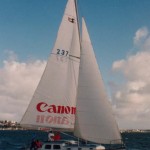 Patari reaches across the harbour in the Stewart Championships (The Brookbanks Family Collection)