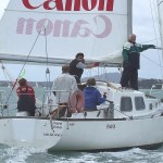 Pavo with a tuck and a No. 2, runs in a fresh southwesterly (Stewart Association Collection)
