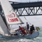 Tony Knight helms Playtime in ideal sailing conditions in the 2003 Stewart Championships (Charles Scoones)